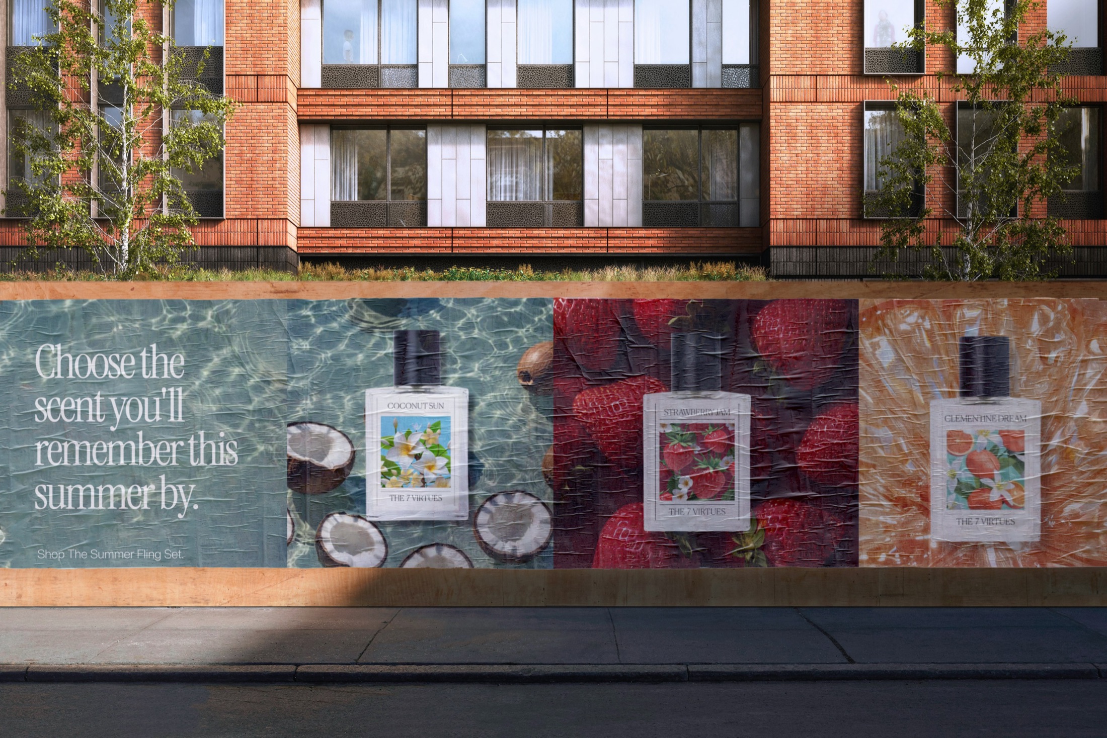 Summer Fling street wall wrap mockup